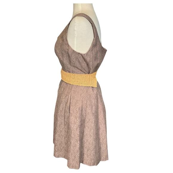 Nine West Pebble Sleeveless Dress in Brown Size 12 Neutral Coastal Knee Length - Picture 3 of 13